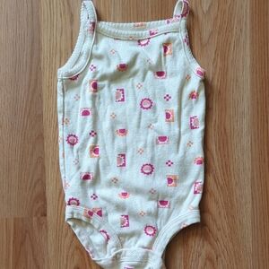 Carter's Pink and Orange Spaghetti Strap Bodysuit